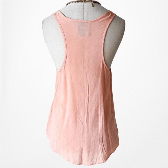 ASOS Pink Pastel Scoop Neck Pocket Front Racerback Tank Cami Top Blouse Size S - Picture 6 of 7